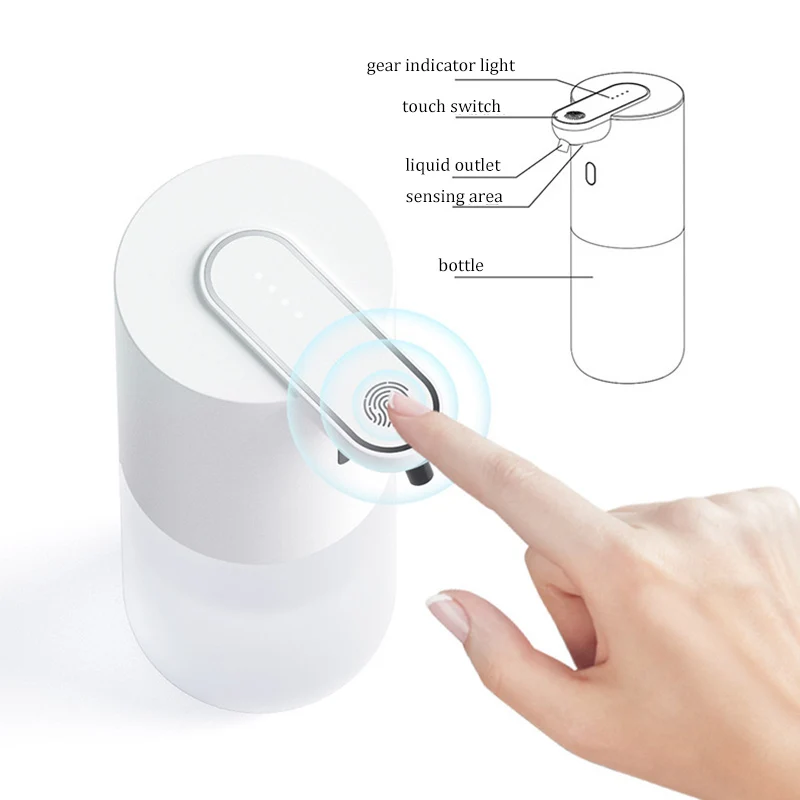 P8 Dispenser automatico di sapone da 400 ml Sensore intelligente a infrarossi in schiuma per macchina erogatrice di liquidi da cucina per bagno