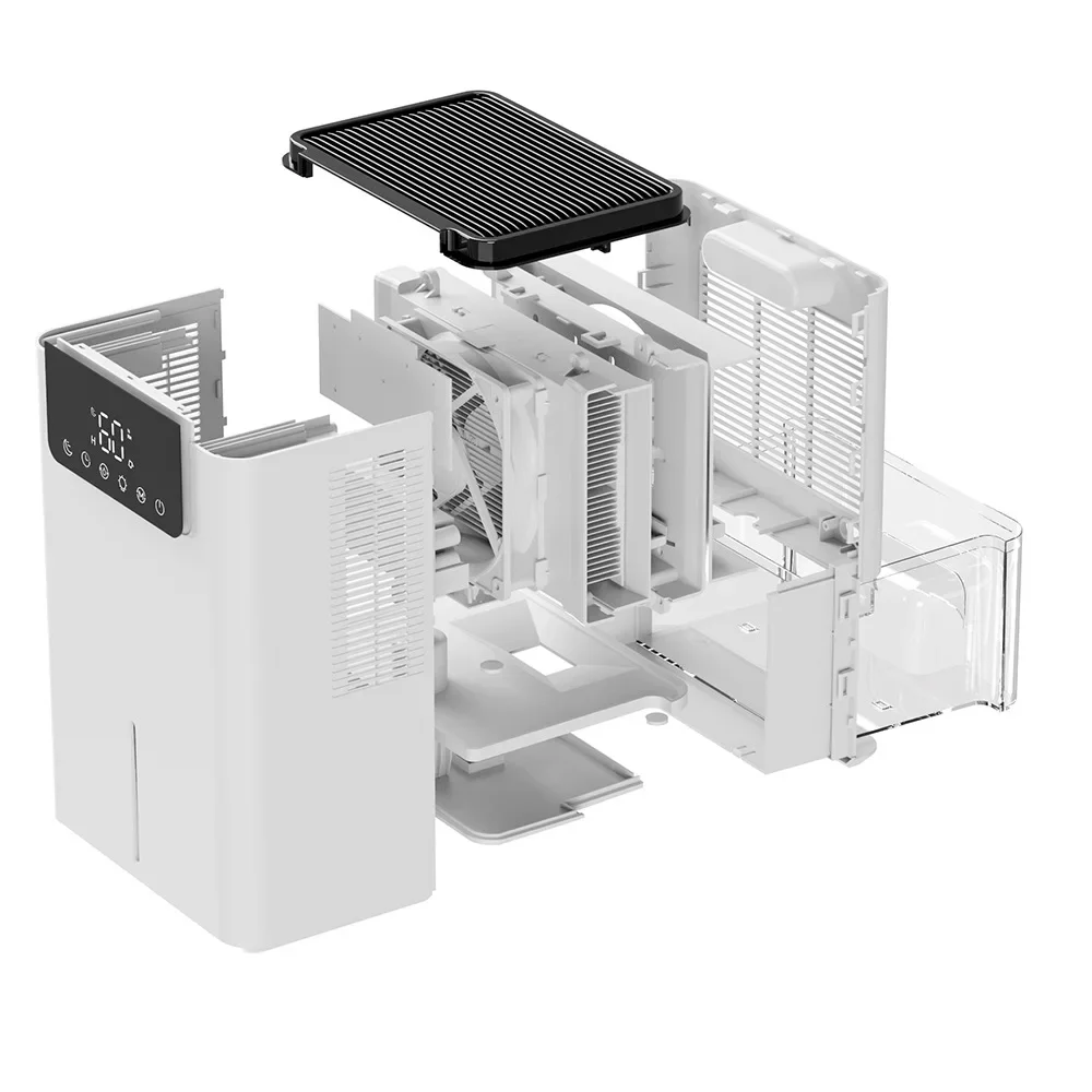 Dehumidifier elektrik 220V, perangkat penyerap kelembapan semikonduktor rumah tangga