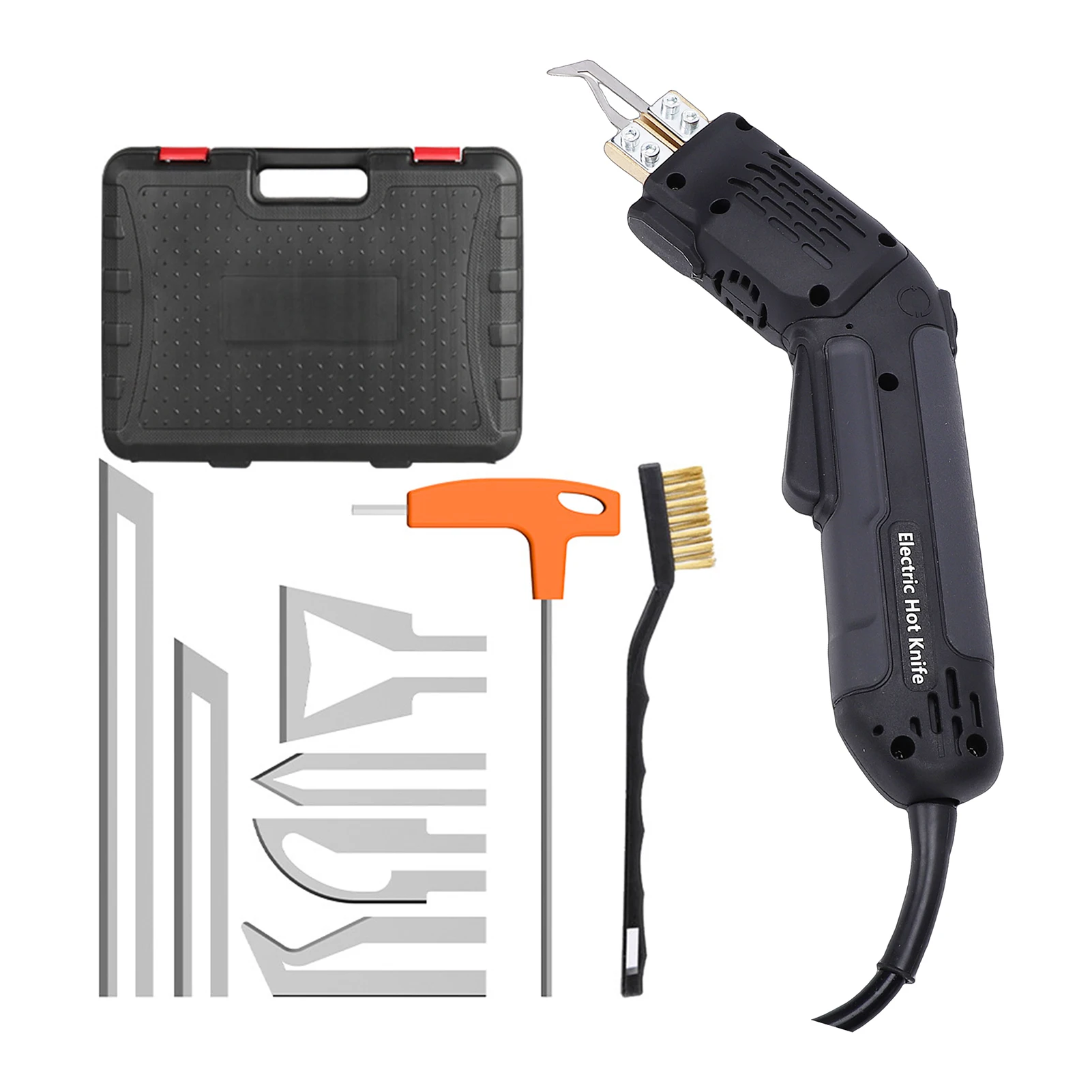 

Foam Cutter, Electric Cutting Tool Kit with 3-Second Heat Up, 50-600°C Adjustable, 5 Types of Blades for Foam, Plastic, Fabric
