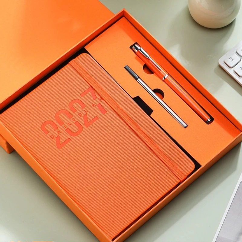 2027 Year A5 Spanish English Planner Schedule Book with Elastic Band Planner Schedule Notebook Diary Gift Box Set