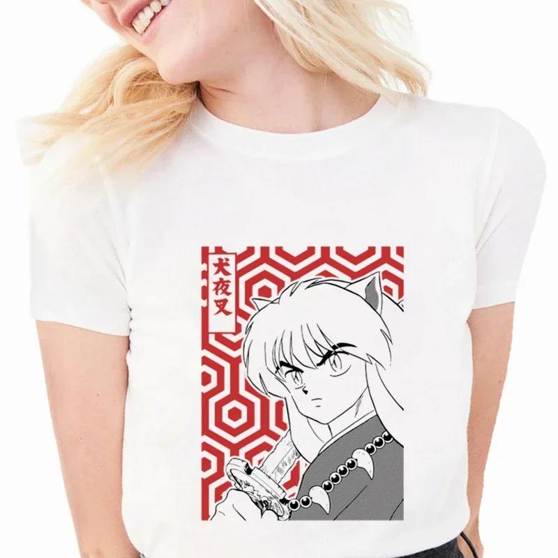 Inuyasha Japanese Anime T Shirt Women Female Hip Hop Female Clothes Tshirt Harajuku Casual T-shirt