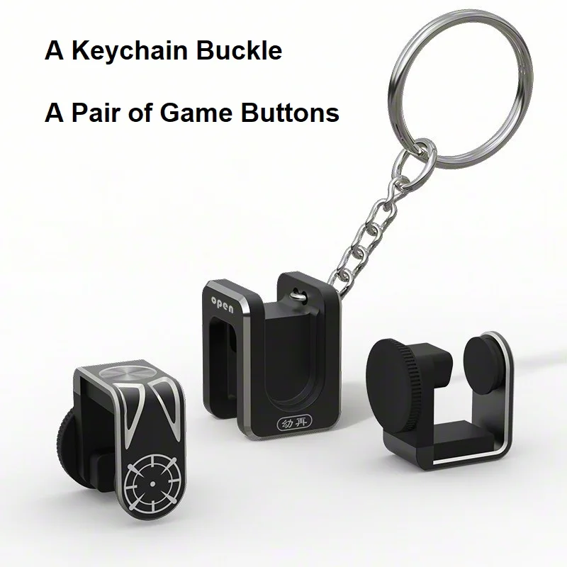 YZ08 Alloy Metal Touch Mobile Phone Game Control Fire Button Trigger Keychain No Lag Silicone Scratch-Free for PUBG