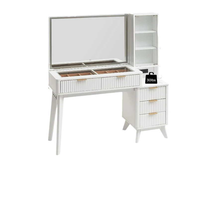 Cross-border multi-functional dresser, simple and light luxury, integrated with mirror chest, small apartment, large lamp makeup