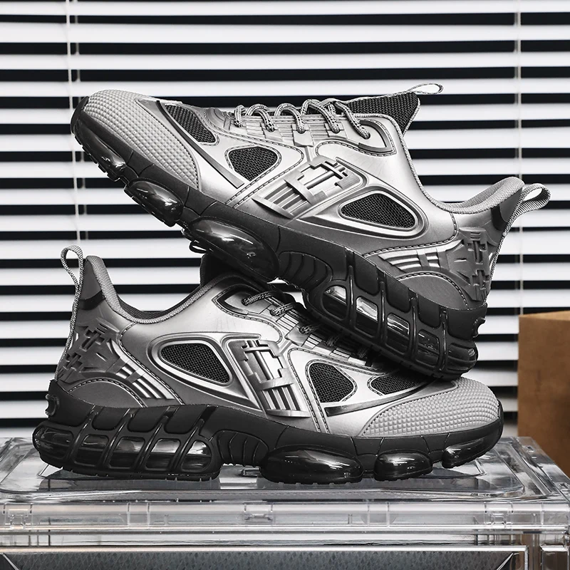 

Four Seasons Men's Shoes 2025 New Breathable Mesh Thick soled Sports Shoes for Youth Versatile Casual Running Shoes