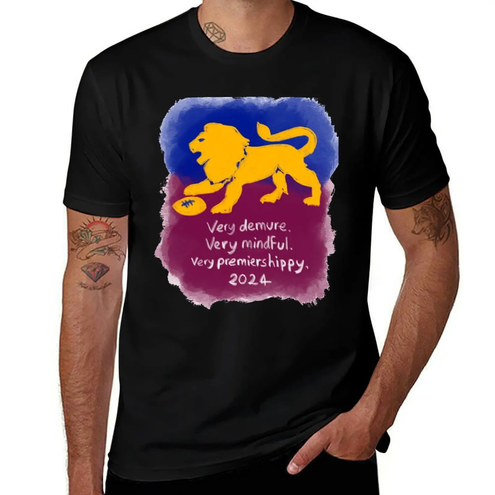 Brisbane Lions Premiers T-Shirt t shirt man cotton T-Shirt