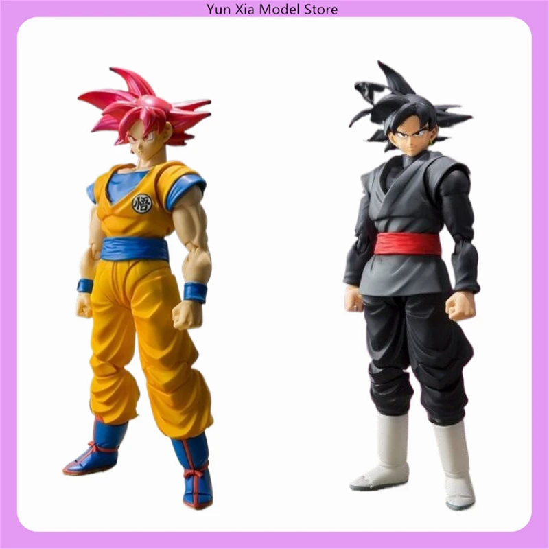

14cm Goku SSG&Goku Black Multiple Accessories Movability Anime Figure Boys Collectible Model Statue Pvc Decor Fans Gifts Toys
