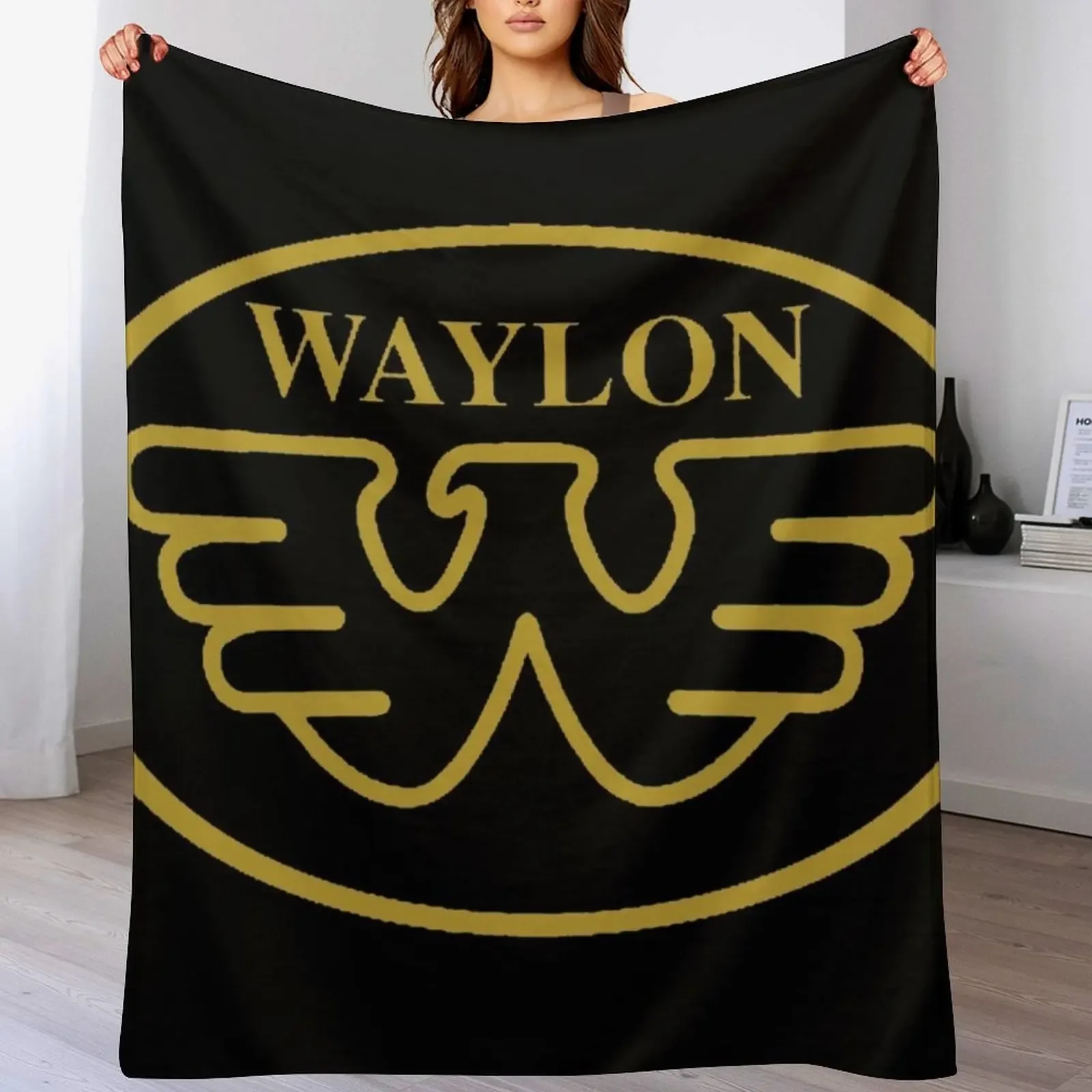 

Waylon Logo Throw Blanket Soft Solid Color Blanket for Couch Bed