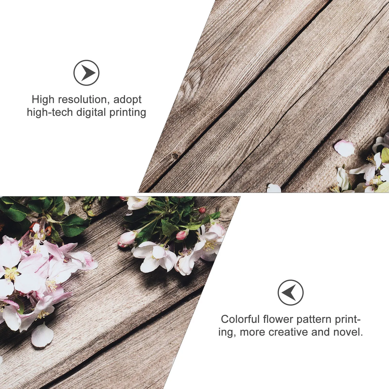 

Wood Grain Backdrop Cloth Floral Wall Tapestry Hanging Photo Prop for Christmas New Year Party Decoration Photography