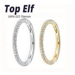 G23 Titanium Nose Ear Piercing Septum Jewelry Three Size Zircon Hoop Earrings For Women Cartilage Helix Daith Tragus Clicker