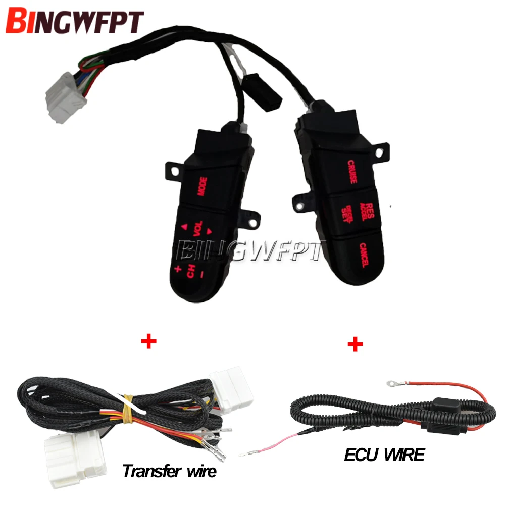 Red Backlight Steering Wheel Audio Control Switch Button 36770-SNA-A12 For Honda Jazz /Fit Civic 2006 2007 2008 2009 2010 2011