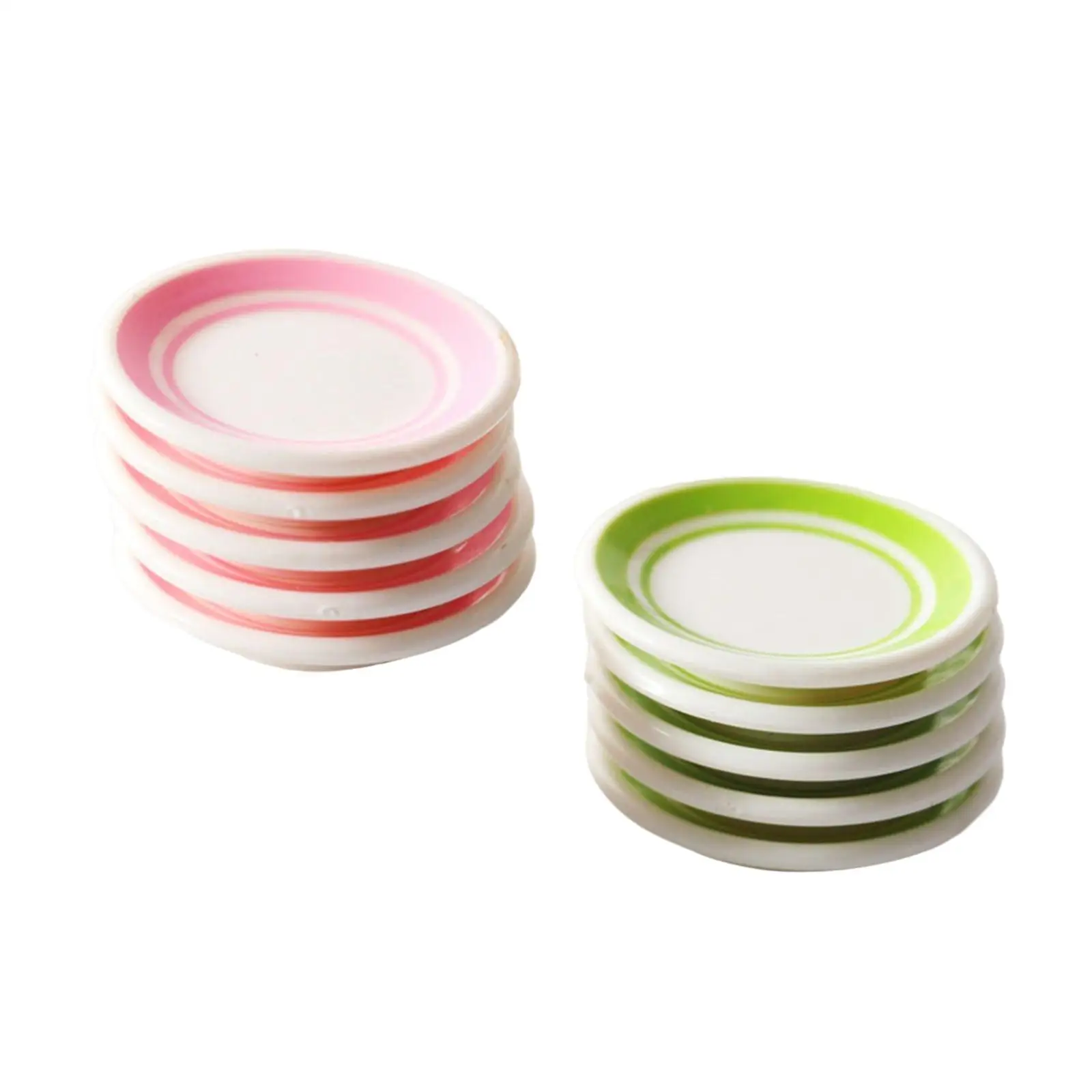 

Simulation 5 Pieces 1/12 Dollhouse Miniature Dinner Plate Exquisite Workmanship Delicate Play Toy Photographic Props