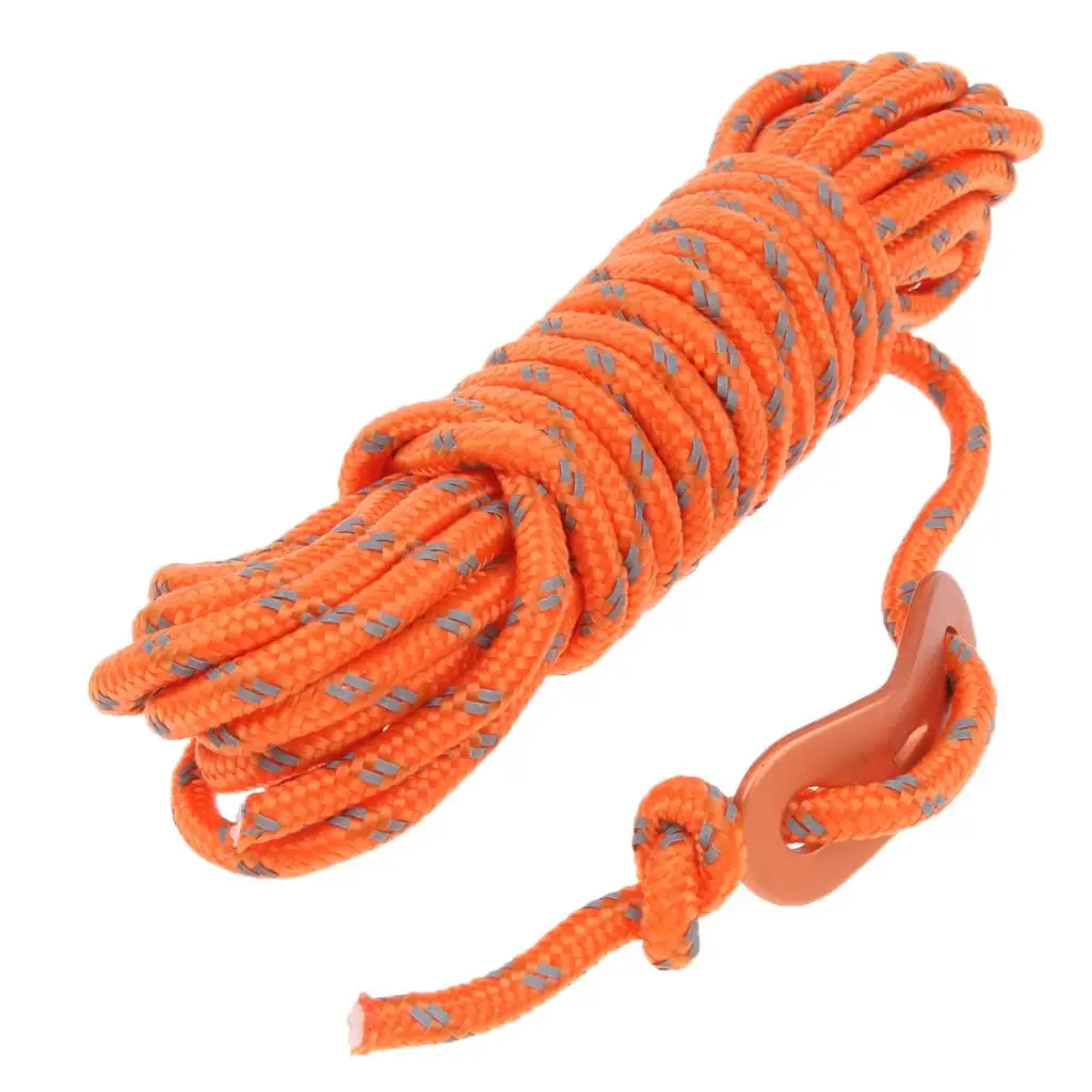 3-6pack Reflective Canopy Tent Rope Guy Line Outdoor Camping Cord with Buckle