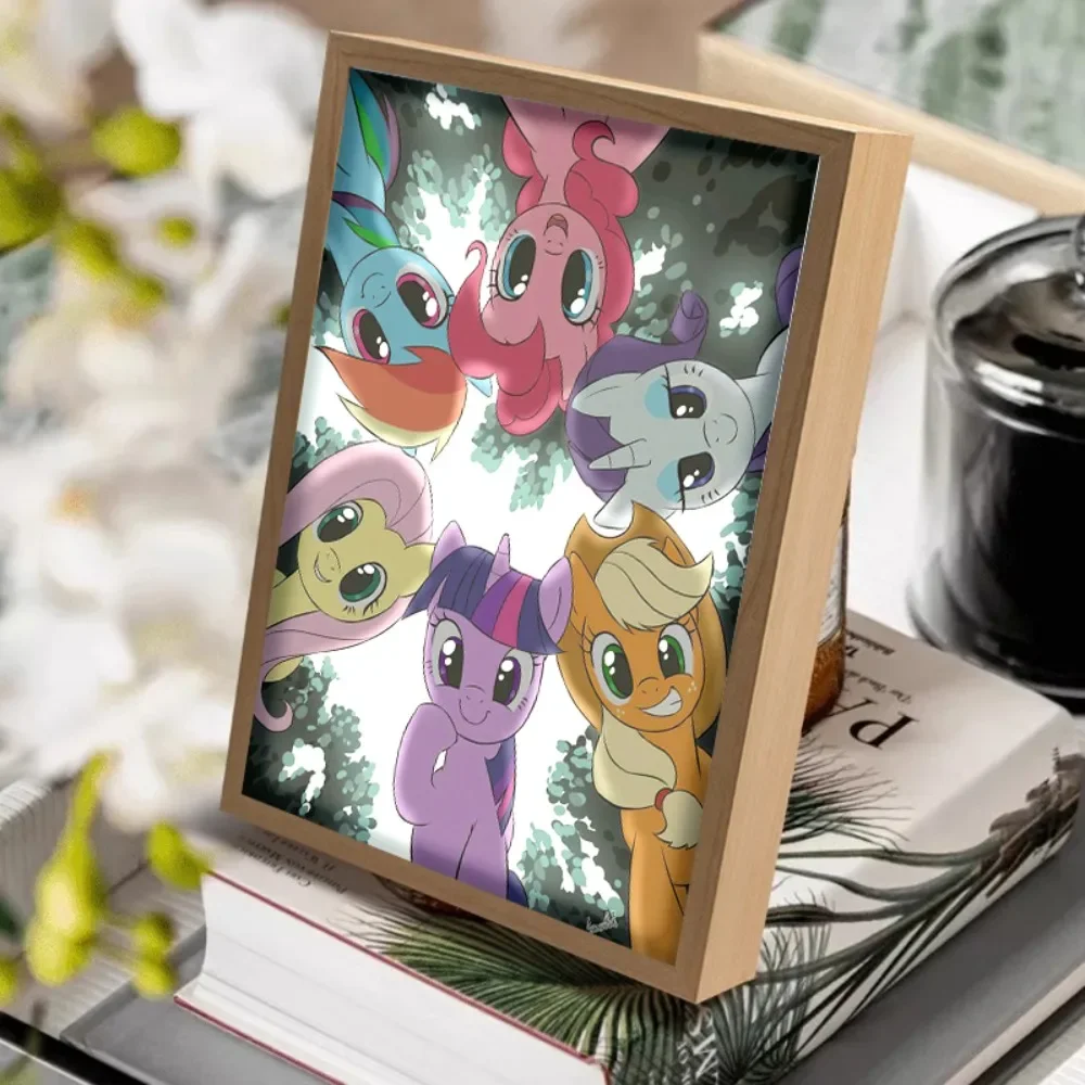 

Cartoon My Little Pony Anime Peripheral LED LightPainting HD Picture Bezel Usb Plug DimmingRomantic Home Decorations Night Lamp