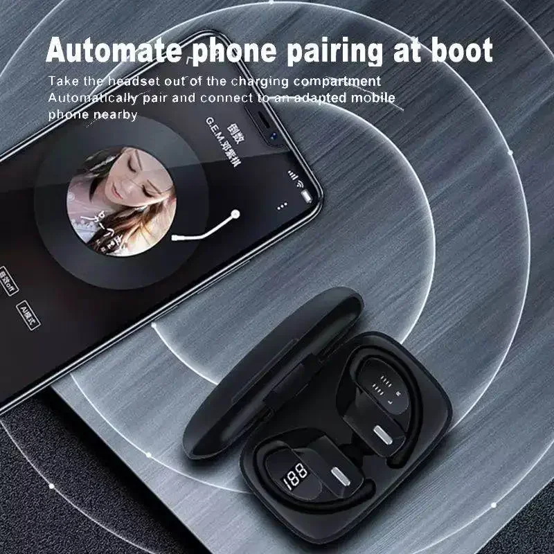 Auriculares deportivos T17 de alta calidad, audífonos deportivos de alta fidelidad con pantalla de batería 100%, caja de carga para teléfonos inteligentes Iphone y Android