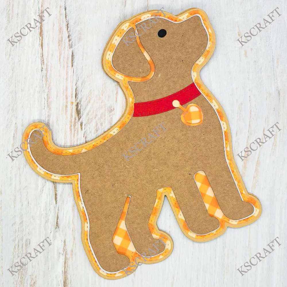 KSCRAFT Cute Dog Mini Album Cutting Dies Stencils for DIY Scrapbooking Decorative Embossing DIY Paper Cards