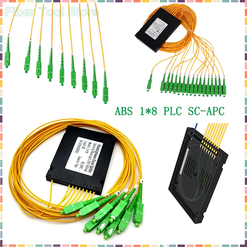 Imagem -02 - Apc 1x4 1x8 1x16 Abs Plc Caixa de Emenda de Fibra Óptica Fibra Óptica Divisor de Fibra Óptica Equipamentos Cabo de Fibra Óptica sc