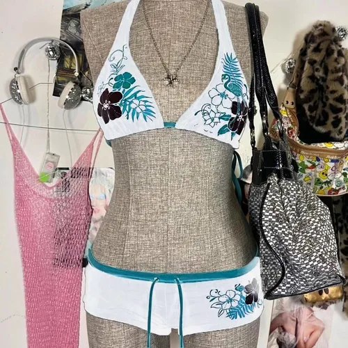 Imagen 2 del producto Nuevo conjunto de Bikinis 2025 nuevo de verano, Bikini de playa con abertura