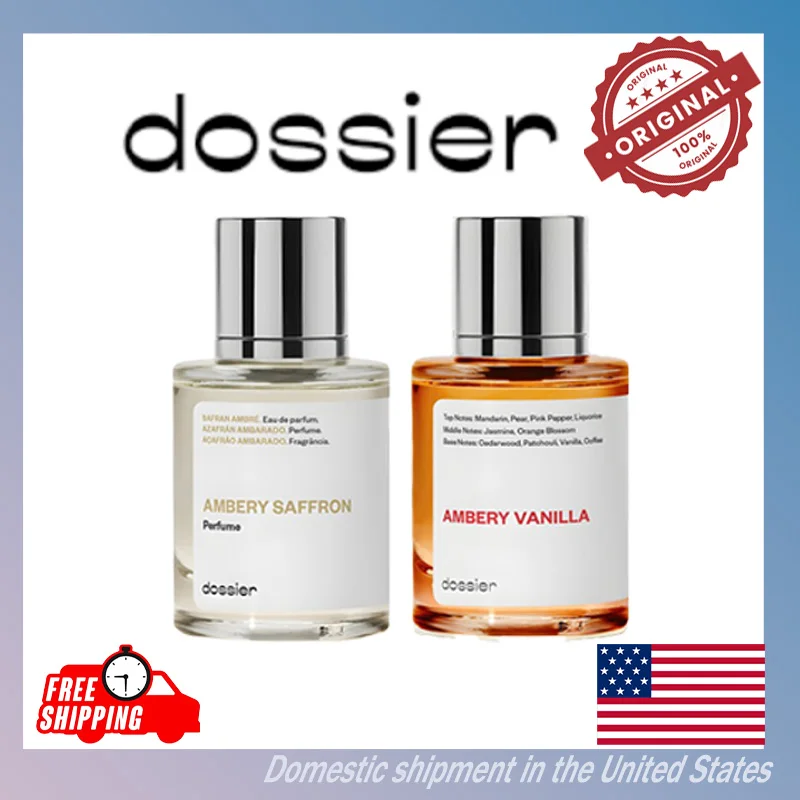 50ML Dossier Ambery azafrán Ambery vainilla Perfume árabe Perfume de feromonas Fragancia para el cabello y el cuerpo Maquillaje noble de alta calidad