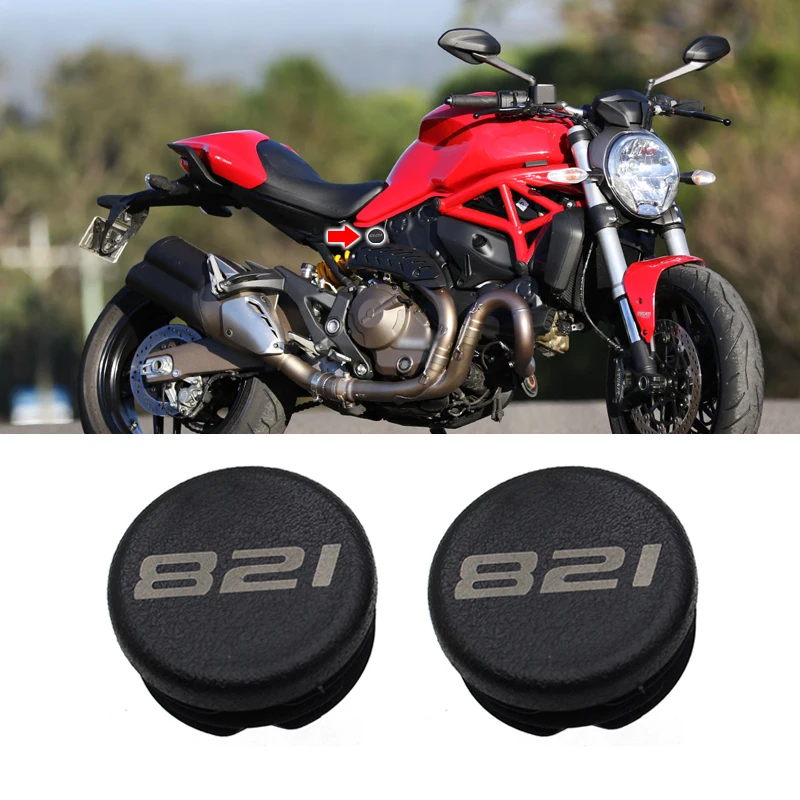 Motorcycle Frame End Caps Frame Hole Cover Caps Plug Decorative For Ducati Monster 821 Monster 1200 S 2014 2015 2016 Accessories