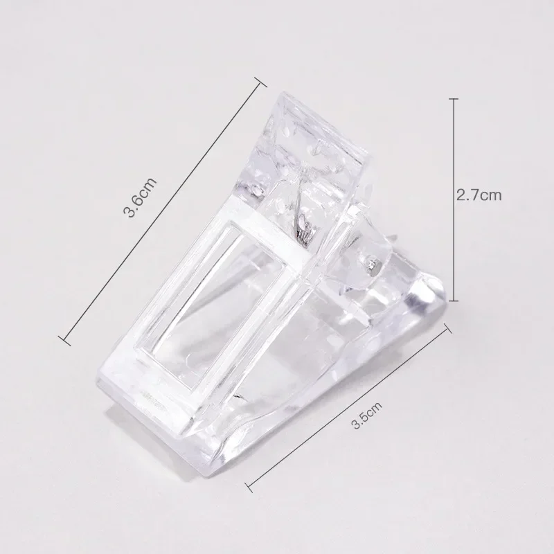 10 Pcs Poly Gel Finger Nail Extension LED Builder Clamps For Quick Building Poly Gel Nail Forms Acrylic Nail Clips