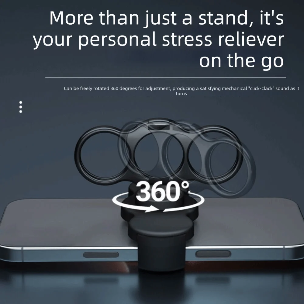 

Foldable Ring Phone Holder Adjustable Angle Anti-slip Desktop Mobile Phone Holder Stable Multi-functional