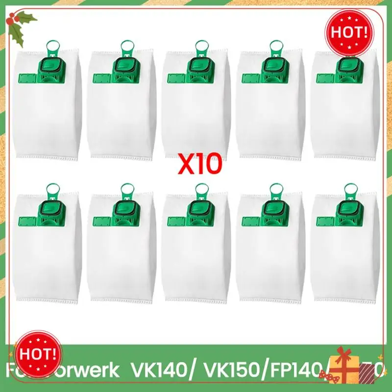 Kit de bolsa de polvo desechable de repuesto de ABLE-10PCS para Vorwerk VK140/ VK150/FP140/FP150 repuestos de aspiradora vertical