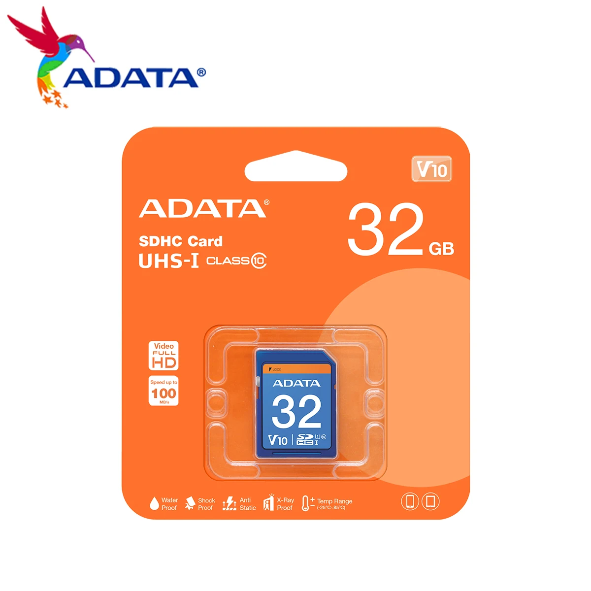 ADATA Premier SDXC/SDHC UHS-I карта памяти V10 U1 C10 SD-карта 16 ГБ 32 ГБ 64 Гб до 100 Мб/с sd 3,0 карта цифровой камеры