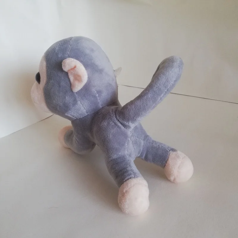 About 20cm Lovely Gray Monkey Plush Toy Prone Monkey Soft Doll Baby Toys Birthday Xmas Gift s0532