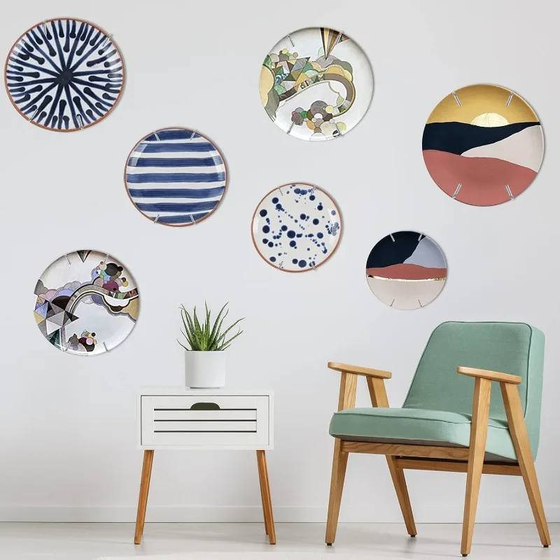 Unsichtbare Tellerhalter für die Wand Edelstahl Schwerlast-Tellerhalter Dekorative Wandhaken für Heimdekoration – Detail 6