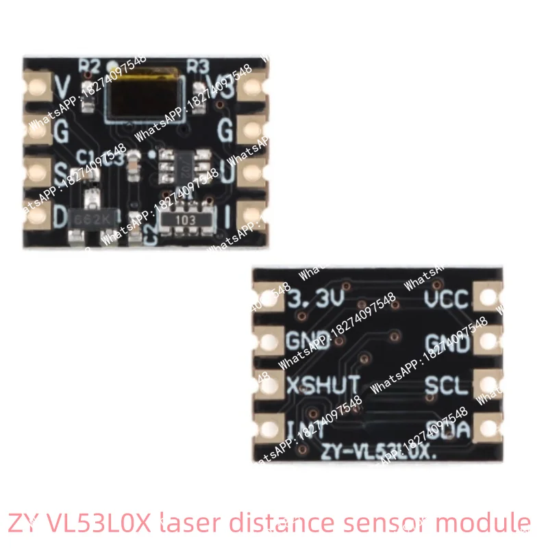 The small-sized ZY VL53L0X laser distance sensor module, laser ToF time-of-flight distance module, is 2.6-5.5V