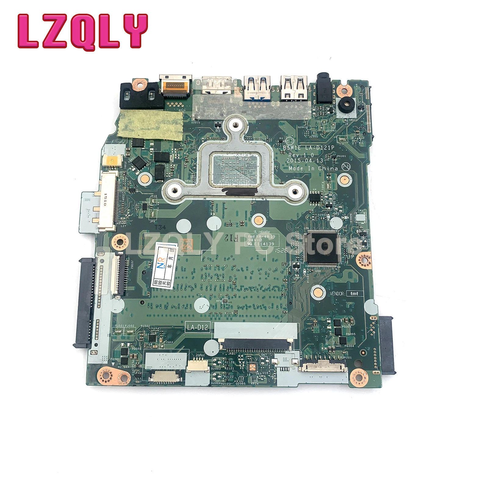 For Acer Aspire ES1-520 ES1-521 ES1-522 Laptop Mainboard B5W1E LA-D121P NBG2K11002 NB.G2K11.002 DDR3 E1-6010 CPU DDR3 100%Test