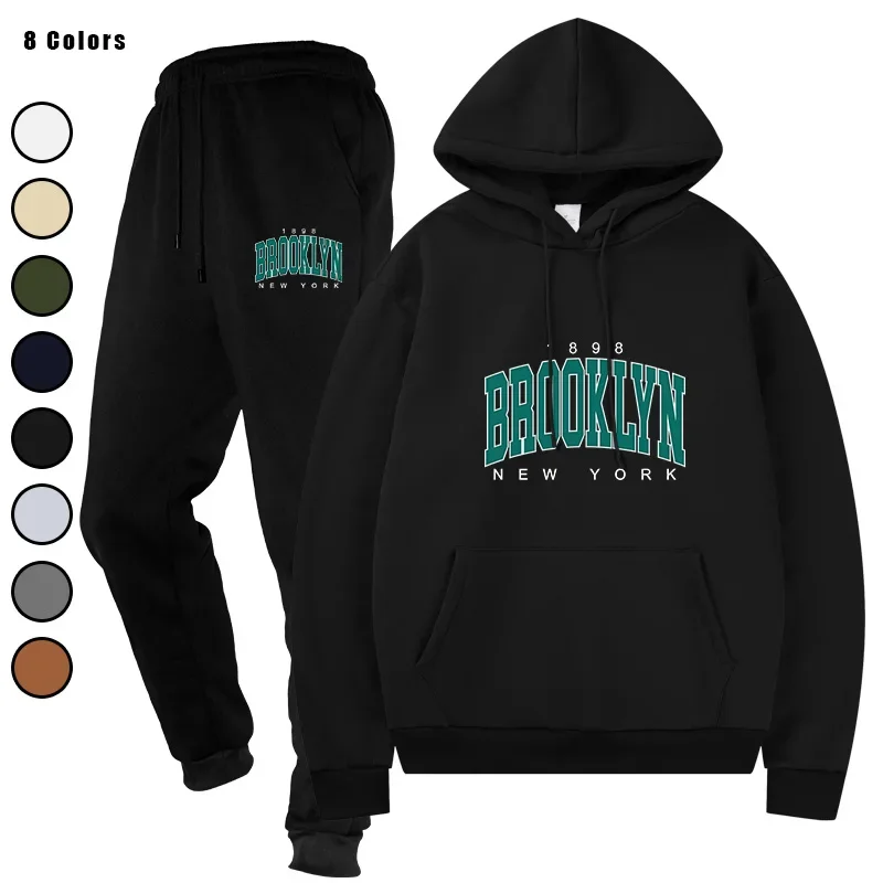 

Men's Tracksuit Sports Suits Fashion Two Pieces Sets Hoodies + Pants Running Casual Sweatshirts Sweatpants Men's Clothing