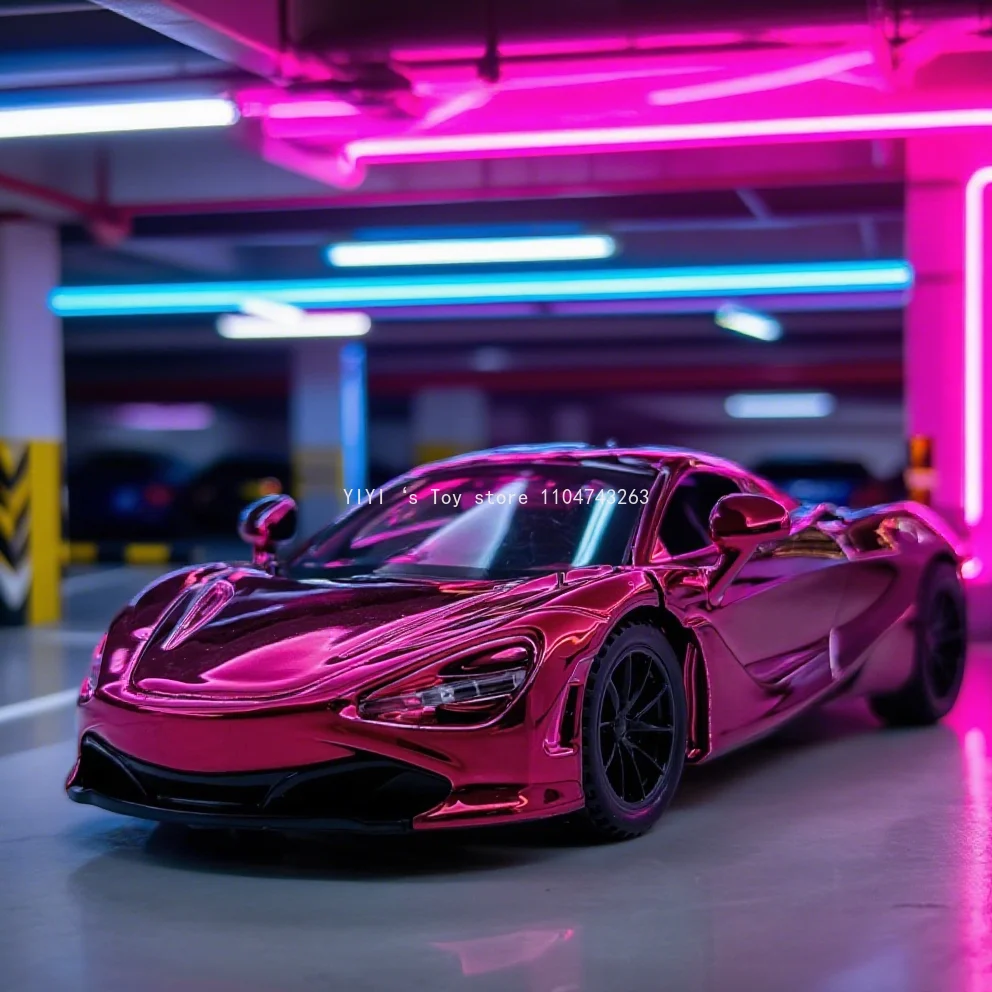 

1:32 McLaren 720S Electroplate Super Sports Car Diecast Alloy Metal Model Car High Simulation Trendy Toy Ornaments Holiday Gifts