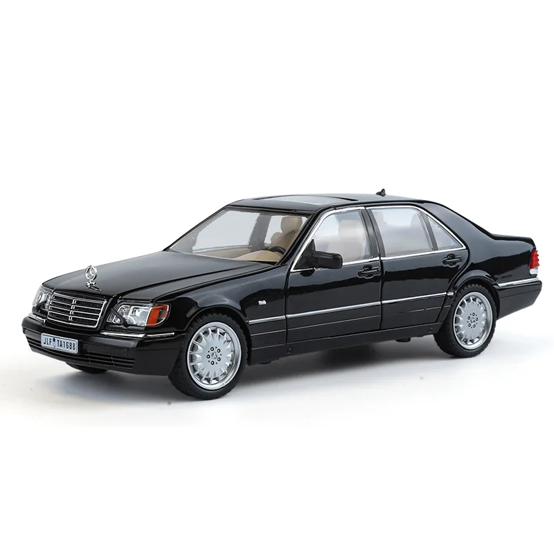 1:24 Tiger Head Benz W140 320SEL Alloy Car Model Retro and Classic Old Car Model Toy Collection Decoration