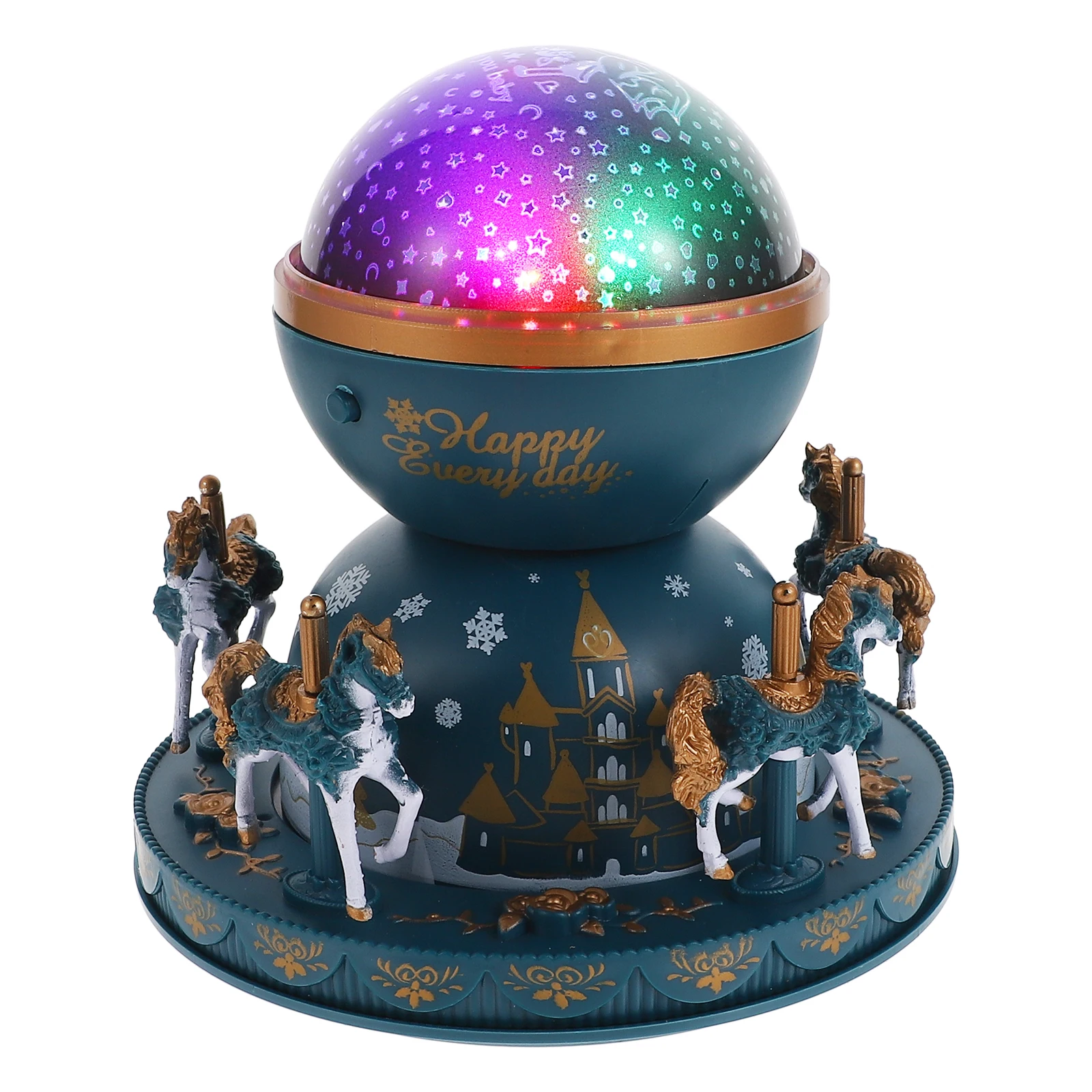 

1pcs Creative Carousel Music Box Projection Light Box Kids Room Decor Gift For Women Kids Birthday Festival 120