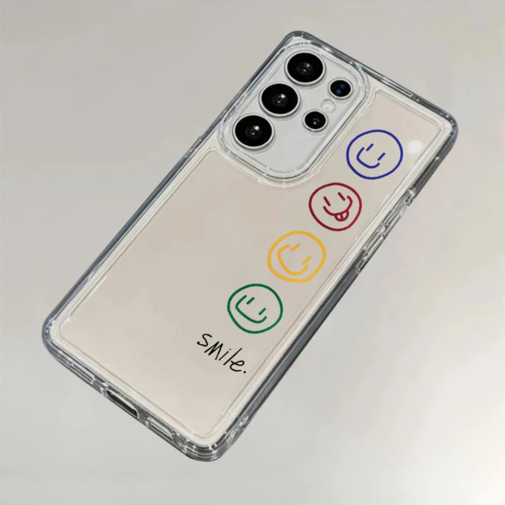 Smiley Faces for Samsung 21 Case S26 S25 S24 S23 S22 S20 Ultra Plus FE A73 A71 A55 Dustproof Casing Shockproof Cover