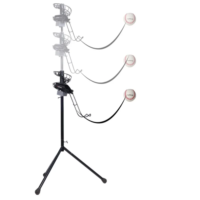 2-в-1 автоматическая сервировочная машина для бейсбольных тренировок, регулируемая по высоте машина для подачи бейсбола, метательная машина