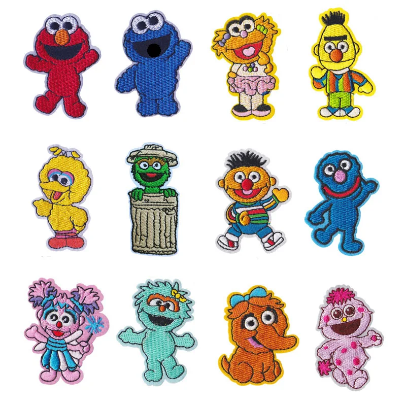 Cute Cartoon Embroidered  Iron On Patches  Stickers Applique Accessory Badge for Children kid's Cute Gift T-Shirt bags Jeans Hat