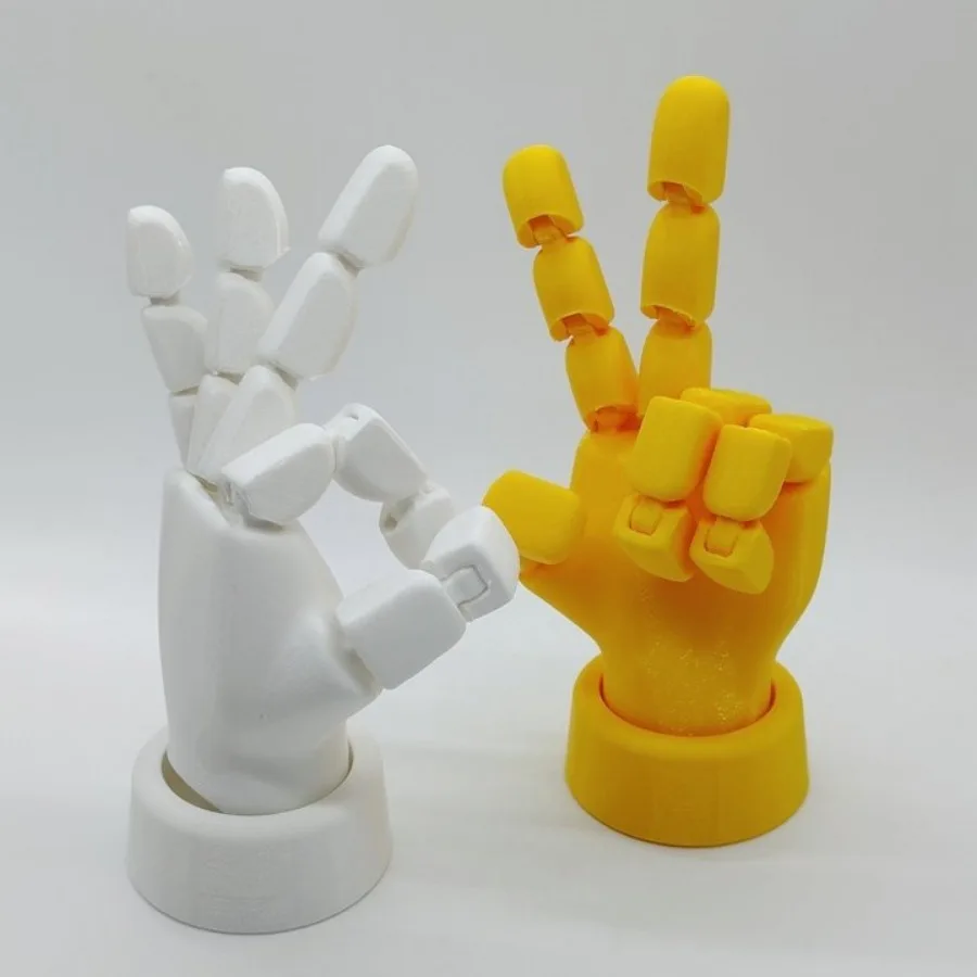 Hands with movable joints, 3D printed flexible finger decorations, perfect gifts for family and friends - view 3