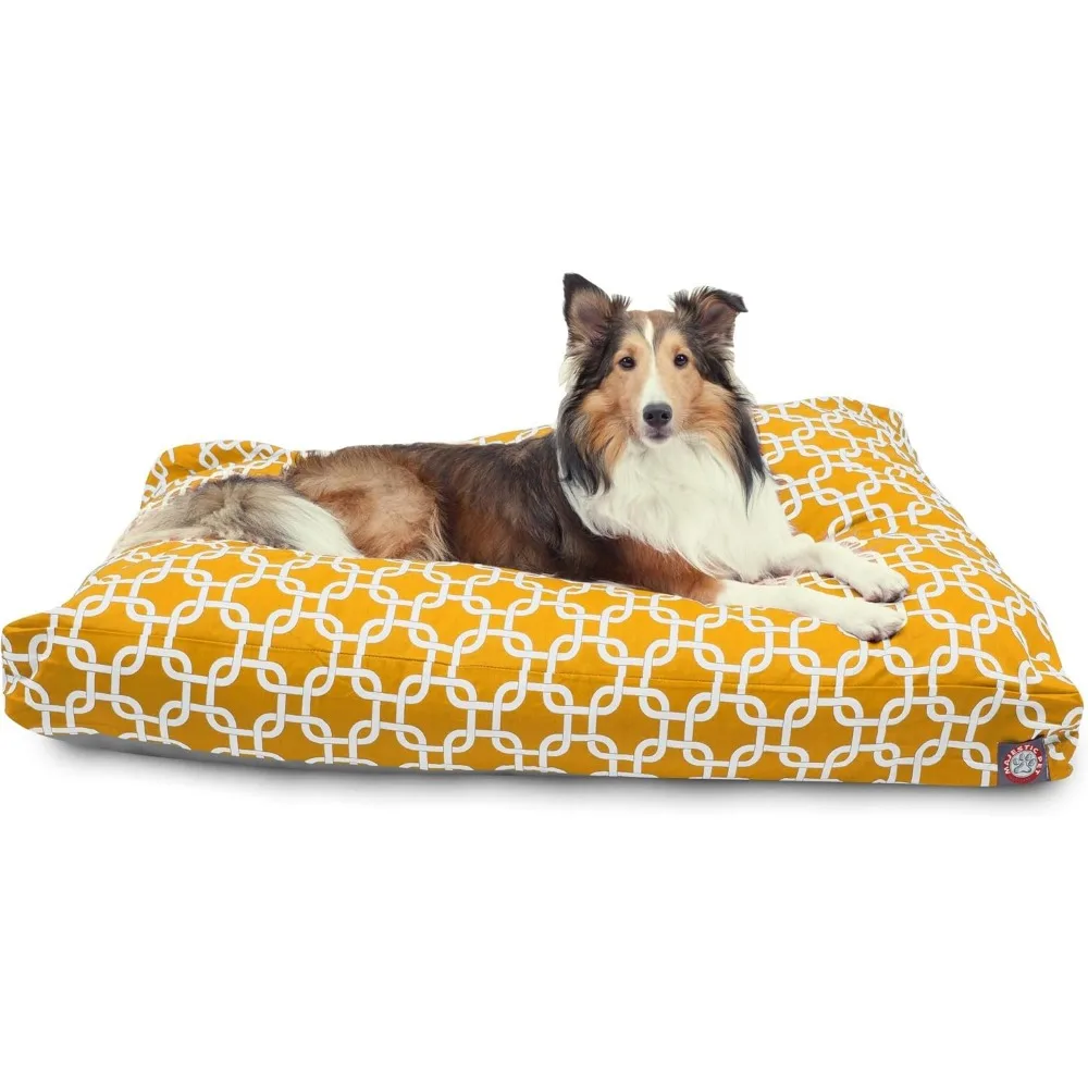 

Shredded Memory Foam Dog Bed Large with Removable Washable Cover – Rectangle Orthopedic Dog Bed–Durable Dog