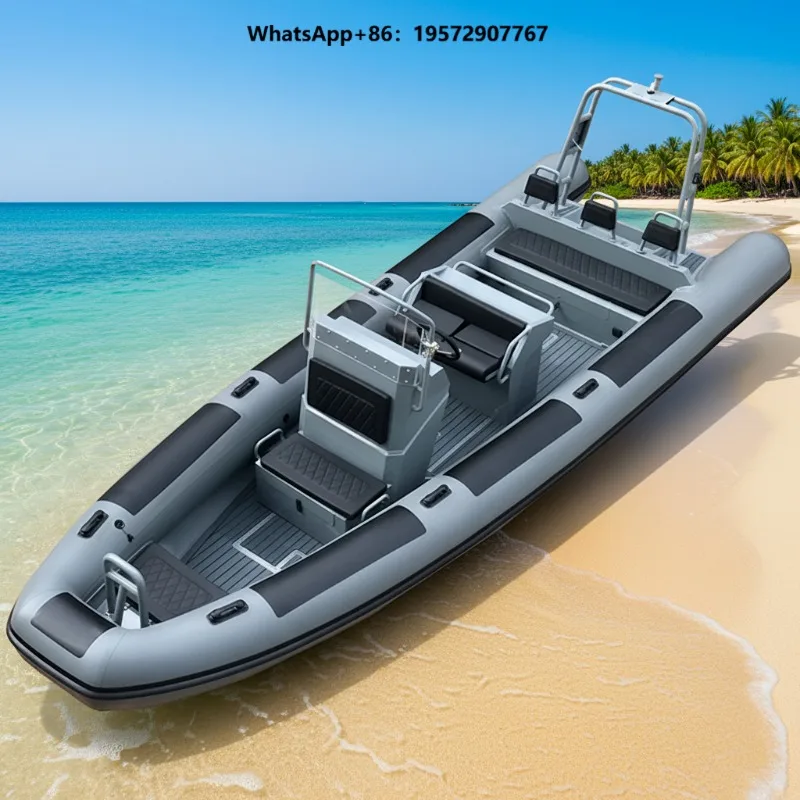 18ft Aluminum Hull RIB 560 Inflatable Rowing Boat for Sale