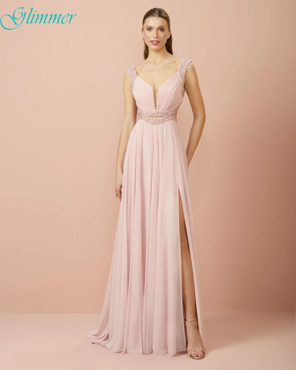 

Customized A-Line V-Neck Elegant Formal Evening Dress Fashion Temperament Party Gowns High Quality Bespoke Occasion Gowns
