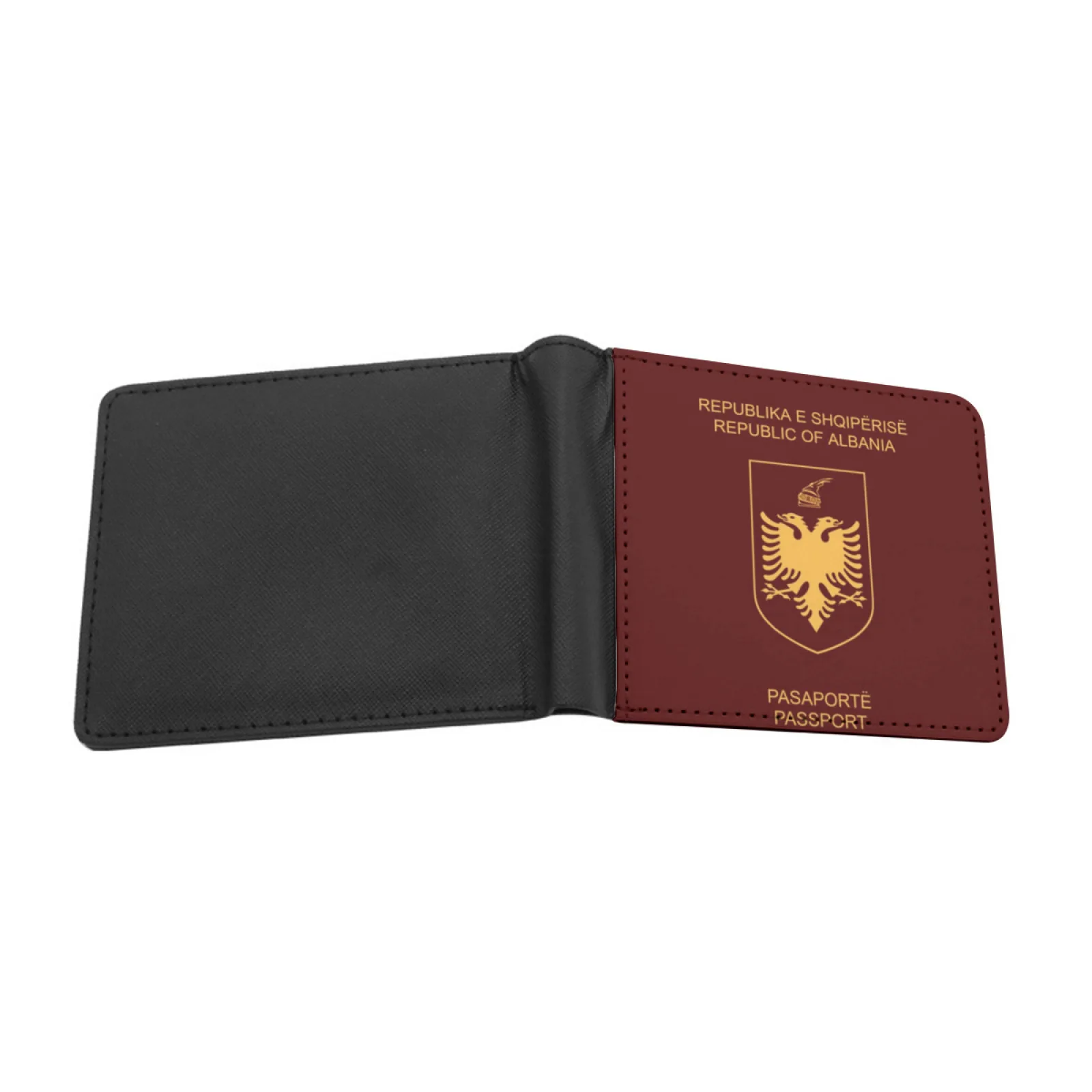 Albanian Passport Cover Men Wallets Card Man's Wallet Short Purse Male Bag Albania Albanian Albanian Passport Albanian People