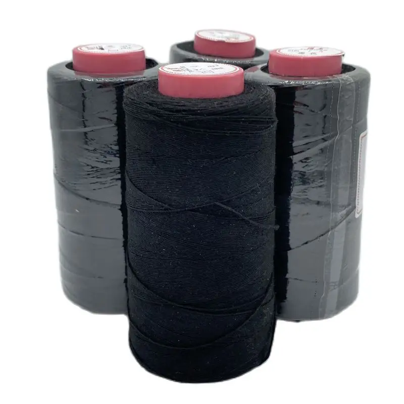1 rotolo di filo di cotone nero filo per capelli con regalo 1 pc 6.5cm C ago curvo