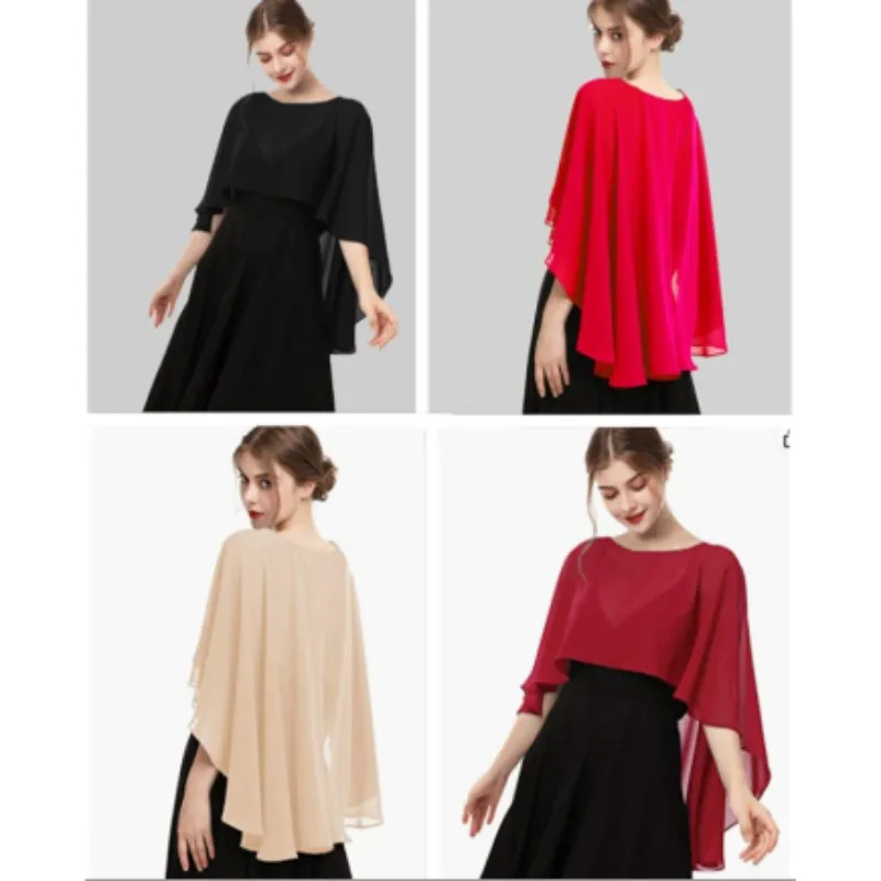 Women Chiffon Cape Shawls and Wraps for Evening Dress Wedding Capes Cover  Up - AliExpress 320