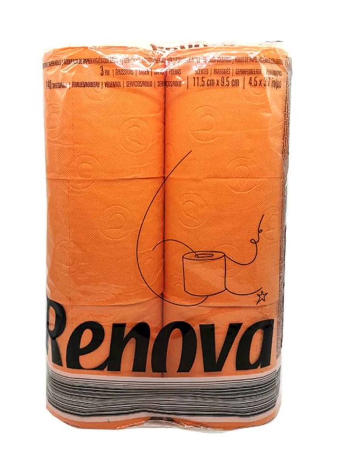 Туалетная бумага Rva Прочная, трехслойная, гигиеническая, ароматизированная, водорастворимая, рулон бытовой бумаги