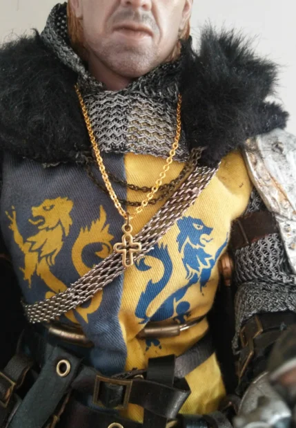 1:6 soldado tendência acessórios colar cruz dourada jóias modelo caber 12 "figura de ação cena colecionável diy