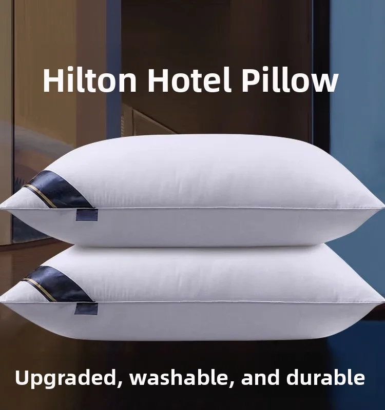 Ultra Soft Hotel Quality down Alternative Pillow Set Pure Cotton Neck Support Rectangular Adult Bedding Cushion Core 48*74cm