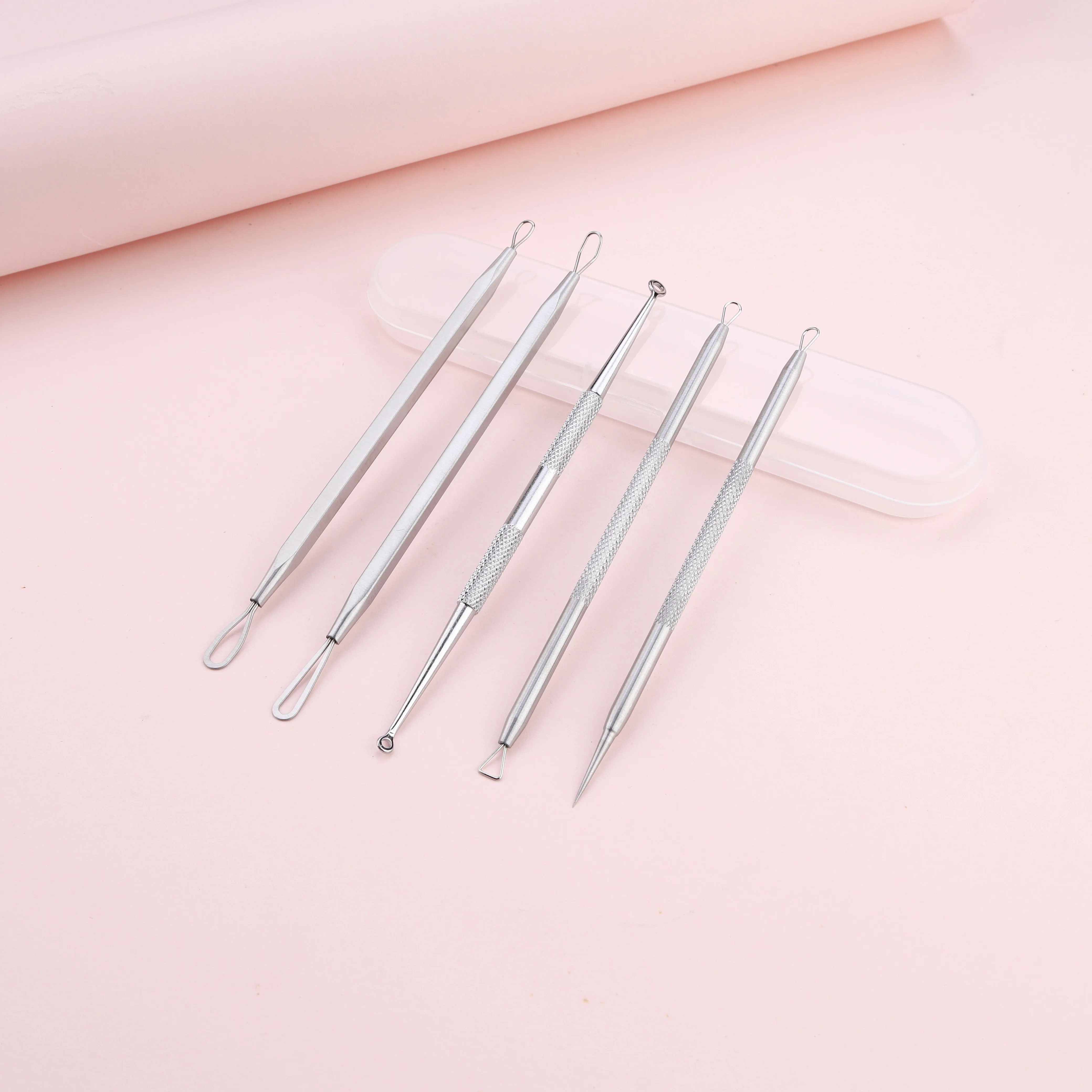 5 قطعة ملاقط الشعر نام حب الشباب إزالة الرؤوس السوداء الإبر النقاط السوداء الأنظف المسام الأنظف التطهير العميق الوجه أدوات العناية بالبشرة #2