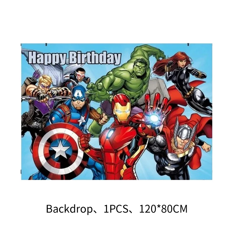 Avengers Spiderman Hulk Iron Man Birthday Decorations Tableware Plates Cups Balloons MARVEL SuperHero Baby Shower Party Supplies